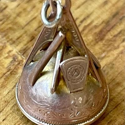 Solid 9K Gold Masonic Seal Early 1900's - Total Weight - 5.3 Grams 