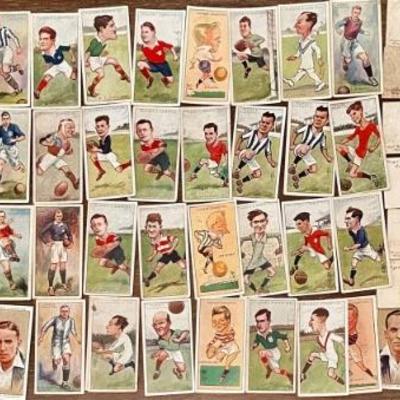 Vitnage & Antique Cigarette Cards -Cricketeers 1934 - Footballers - Derby Winners - John Player & Son 