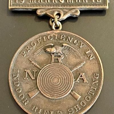 1912 Antique Marksman Bronze Medal National Rifle Association 
