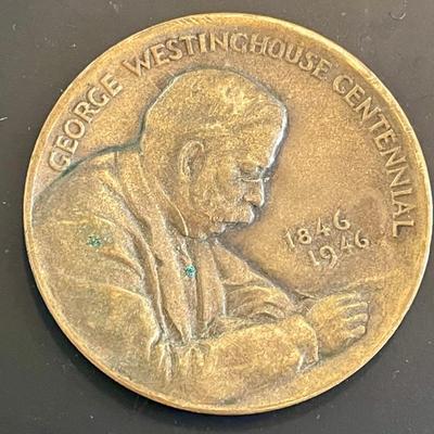 Bronze George Westinghouse Centennial Medal 1846 - 1946 