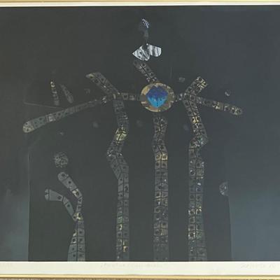 Joze Ciuha Signed Limited Edition Prophet Print 87 Of 135 In Gold Metal Frame