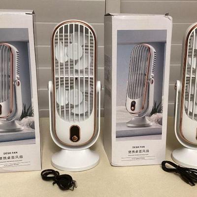 MMF033 Two 5-Speed Desk Fans New