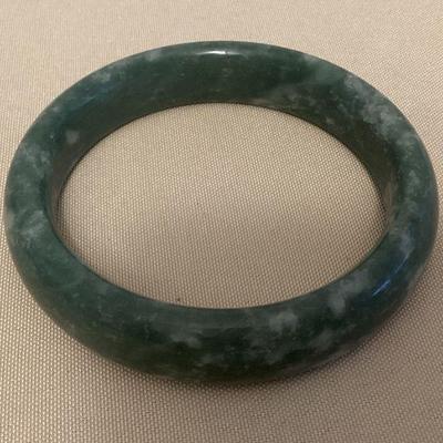 MMF106 Spinach Green Jade Bangle Bracelet New 