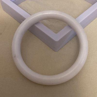 MMF111 White Jade Bangle Bracelet New 