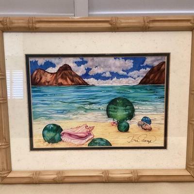 MMF127 Framed Scenic Beach Picture 