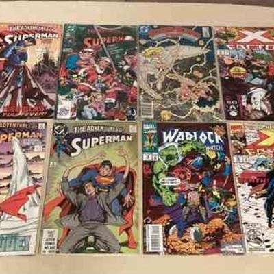 MMF026 Eight Marvel & DC Comic Books