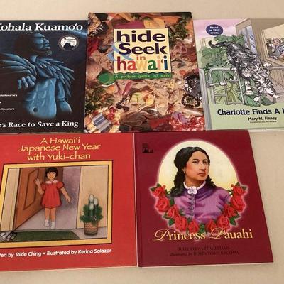 MMF024 Five Hawaii Themed Children’s Hardcover Books 
