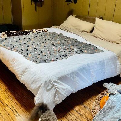 CA King Room & Board steel platform bed 
