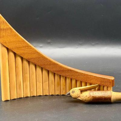 20 Pipe Pan Flute & Vintage Bird Whistle
