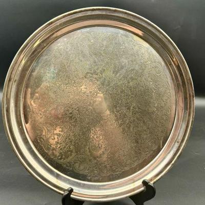 Meneses Orfebres of Madrid Spain Footed Silverplate Tray
