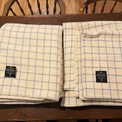 (2) Early’s Of Whitney Checkmate Queen Size Wool Blankets
