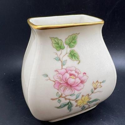 Vintage 4” Lenox Vase Trimmed with 24 Karat Gold, 1980
