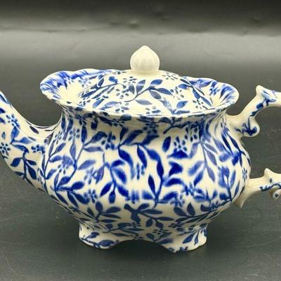 COBALT BLUE PRICE & KENSINGTON VICTORIANA ENGLAND TEAPOT
