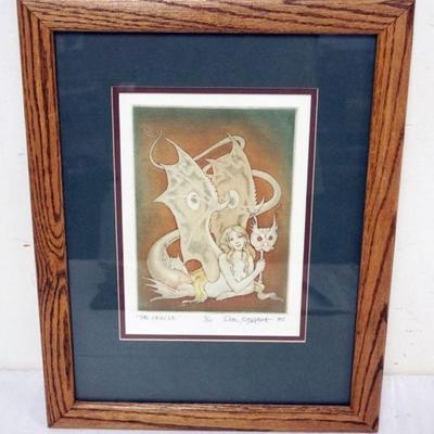 1151	REAL MUSGRAVE *THE ORACLE* FANTASY ARTIST SIGNED 5/150 APPROXIMATELY 13 IN X 16 IN
