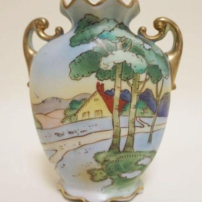 1009	HAND PAINTED NIPPON VASE, APPROXIMATELY 5 1/2 IN HIGH
