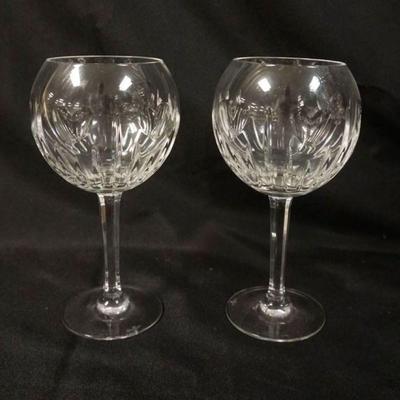 1006	2 WATERFORD MILLENIUM WINE GOBLETS, APPROXIMATELY 8 IN
