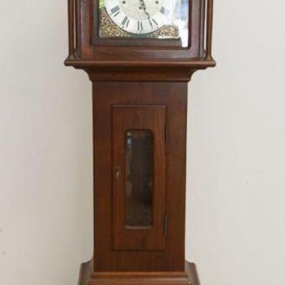 1207	DANEKER MAHOGANY GRANDMOTHERS CLOCK, APPROXIMATELY 17 IN X 10 IN X 71 IN H
