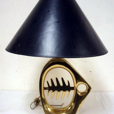 1165	BRASS FISH TABLE LAMP, APPROXIMATELY 29 IN H
