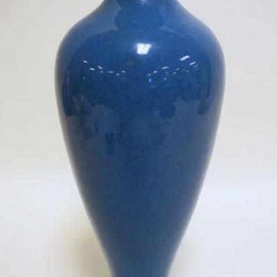 1040	BLUE POTTERY ROSEVILLE VASE, APPROXIMATELY 13 IN HIGH
