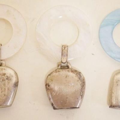 1092	STERLING & MOTHER OF PEARL BABY RATTLES

