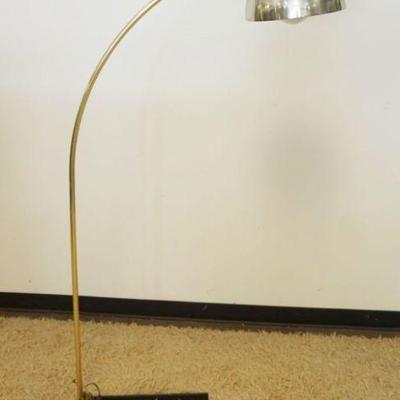 1191	MID CENTURY MODERN METAL FLOOR LAMP WITH METAL DOME SHADE, APPROXIMATELY 67 IN H
