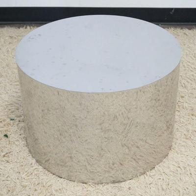 1190	MODERN CHROME CYLINDER STAND, APPROXIMATELY 23 IN X 15 IN H
