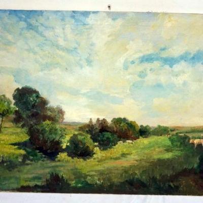 1145	OIL PAINTING ON CANVAS, LANDSCAPE SIGNED A GOLLNER, APPROXIMATELY 33 IN X 23 IN
