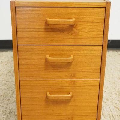 1185	DANISH TEAK 3 DRAWER CABINET, APPROXIMATELY 15 IN X 24 IN X 27 IN H

