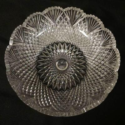 1056	BRILLIANT CUT GLASS BOWL, APPROXIMATELY 10 IN X 3 IN HIGH
