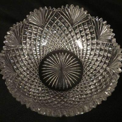 1055	BRILLIANT CUT GLASS BOWL, APPROXIMATELY 8 IN X 3 1/4 IN HIGH
