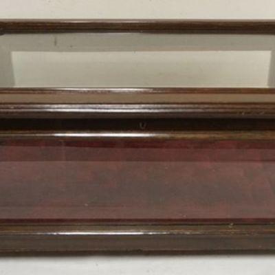 1133	BEVELLED GLASS TABLE TOP SHOWCASE, APPROXIMATELY 25 IN X 16 IN X 10 1/2 IN
