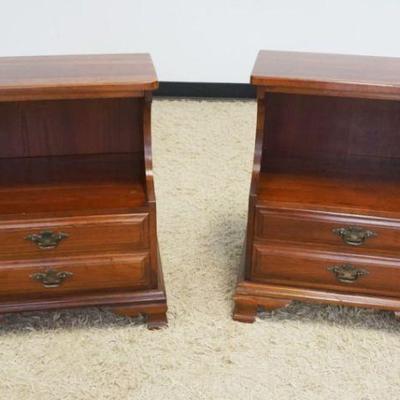1206	PAIR OF SOLID CHERRY 1 DRAWER NIGHT STANDS, EACH APPROXIMATELY 22 IN X 12 IN X 26 IN H
