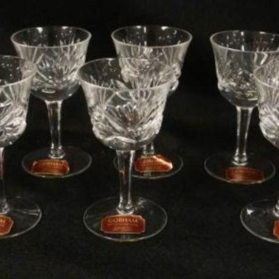 1001	12 GORHAM LEAD CRYSTAL CORDIALS, DIAMOND CUT, EACH APPROXIMATELY 3 3/4 IN
