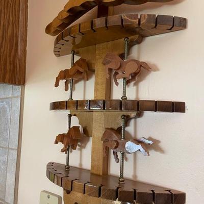Wooden carved carousel 