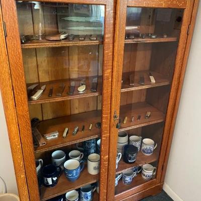 cabinets fill ed with knives
