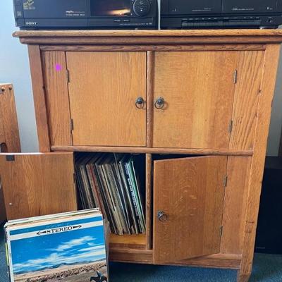 cabinet holds records