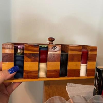 poker chip sets hand carved