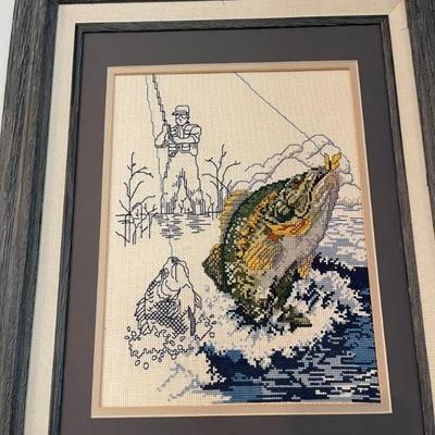 cross stitch fisherman