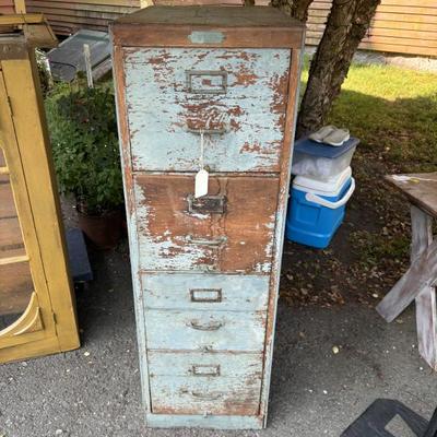 Robin blue file cabinet 
$350