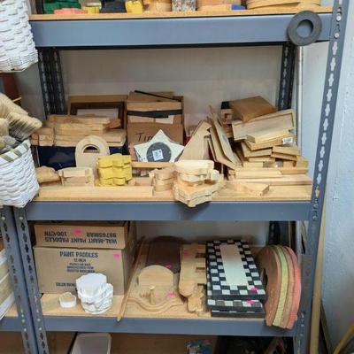 Wooden shapes for crafts, medium to large size