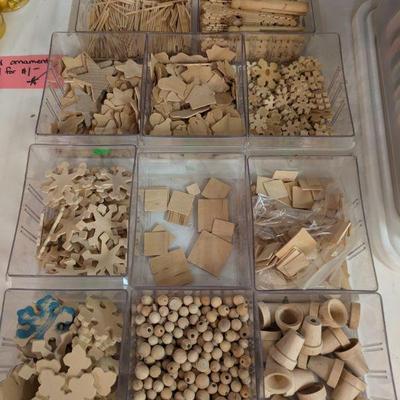 Tiny wooden shapes
