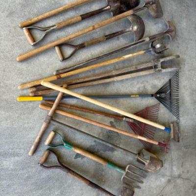Metal Gardening Tools - Shovel, Rake, Trowel, Fork, & More	