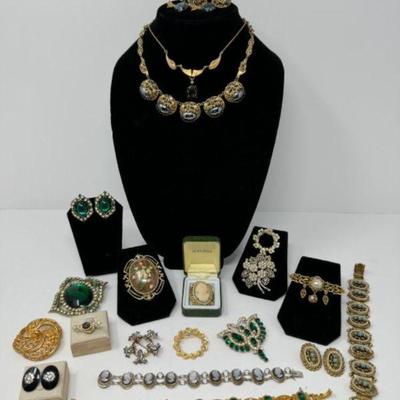Vintage Brooches, Bracelets, & Jewelry - Includes Sterling & Gold-Filled Pieces	