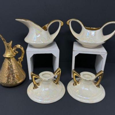 Vintage Pearl China & USA Porcelain Set: 22k-24k Gold Accents	