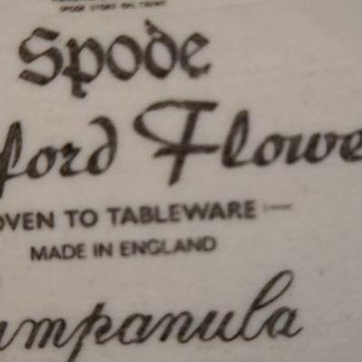 Spode Stafford Flowers Campanula Botanical Motif Oval Baker Dish England