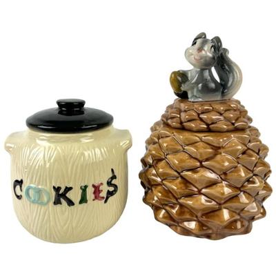 #282 • American Bisque Cookies and Squirrel Pinecone Metlox Cookie Jars
WWW.LUX.BID