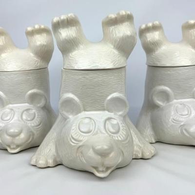 #214 • Three McCoy Upside Down Panda Cookie Jars
WWW.LUX.BID