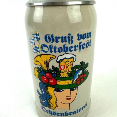 #357 • German Octoberfest Stoneware Stein with Pewter Lid
WWW.LUX.BID