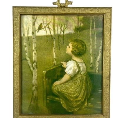 #350 • Antique Framed Lithograph Print Of 'Spring Song' By Simon Glucklich
WWW.LUX.BID