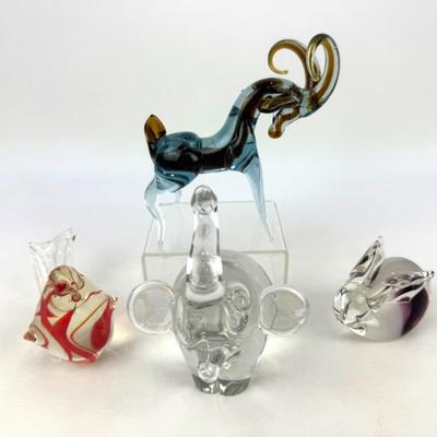 #68 • Art Glass Paperweights & Figurine- 1 Signed: FH Ronneby Sweden